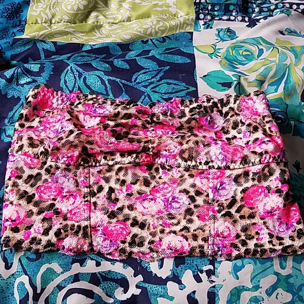 Victoria's Secret Pink printed bandeau bra top